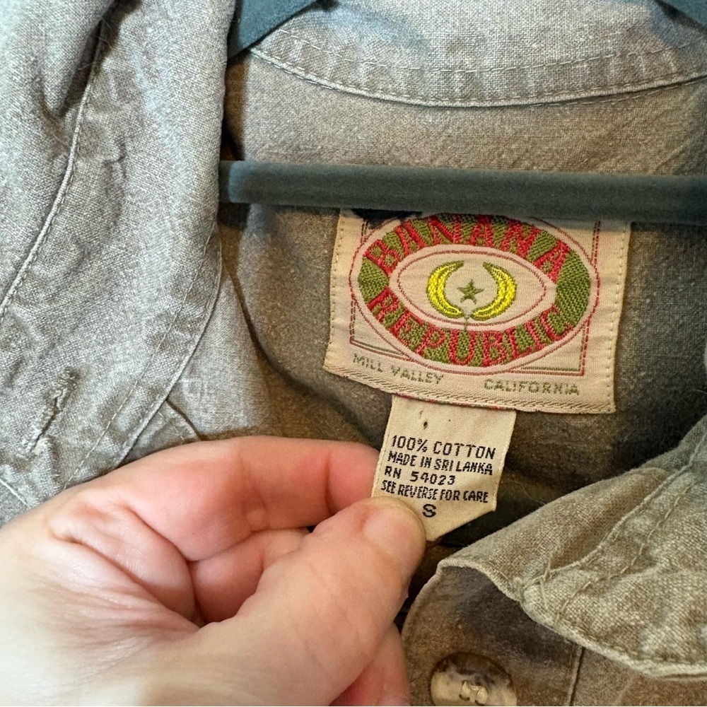 Vintage 1980s Banana Republic Khaki Jumpsuit Coveralls Size Small - Picture 3 of 7